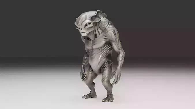  Muscular Alien Creature Drexon 3D Model