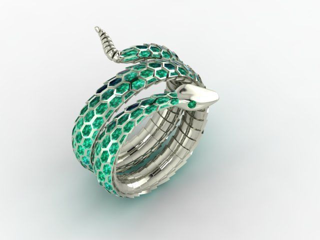 snake ring 3D print model