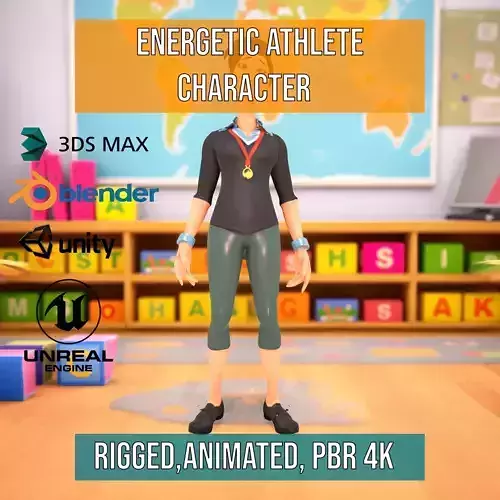 Energetic Athlete Character model pack