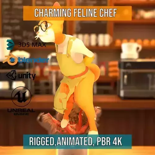 Charming Feline Chef model pack