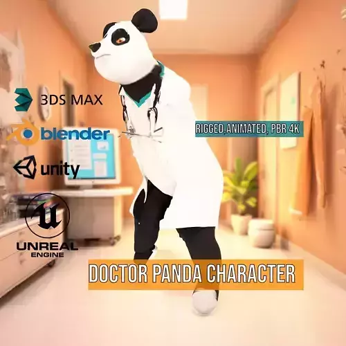 Doctor Panda Character model pack