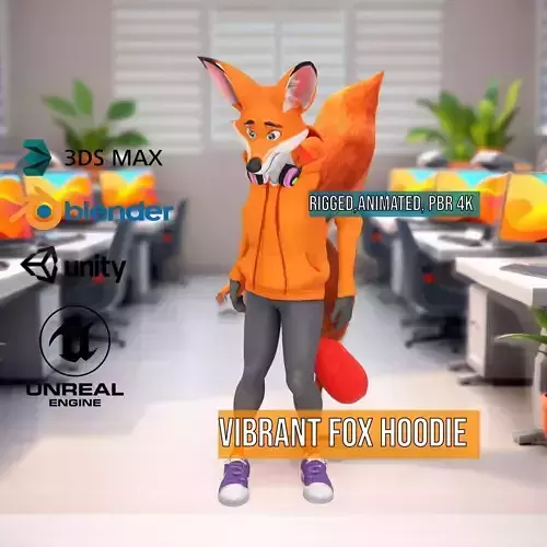 Vibrant Fox Hoodie model pack