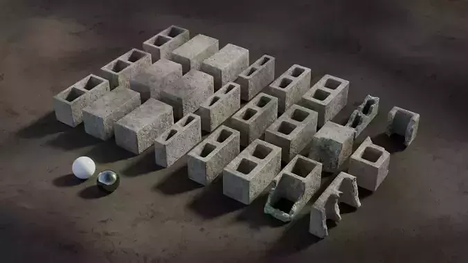 Contrete blocks set 01