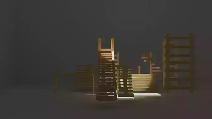 10Stylized Ladders Textured LowPoly3D ModelOBJ fbx ply stl blend