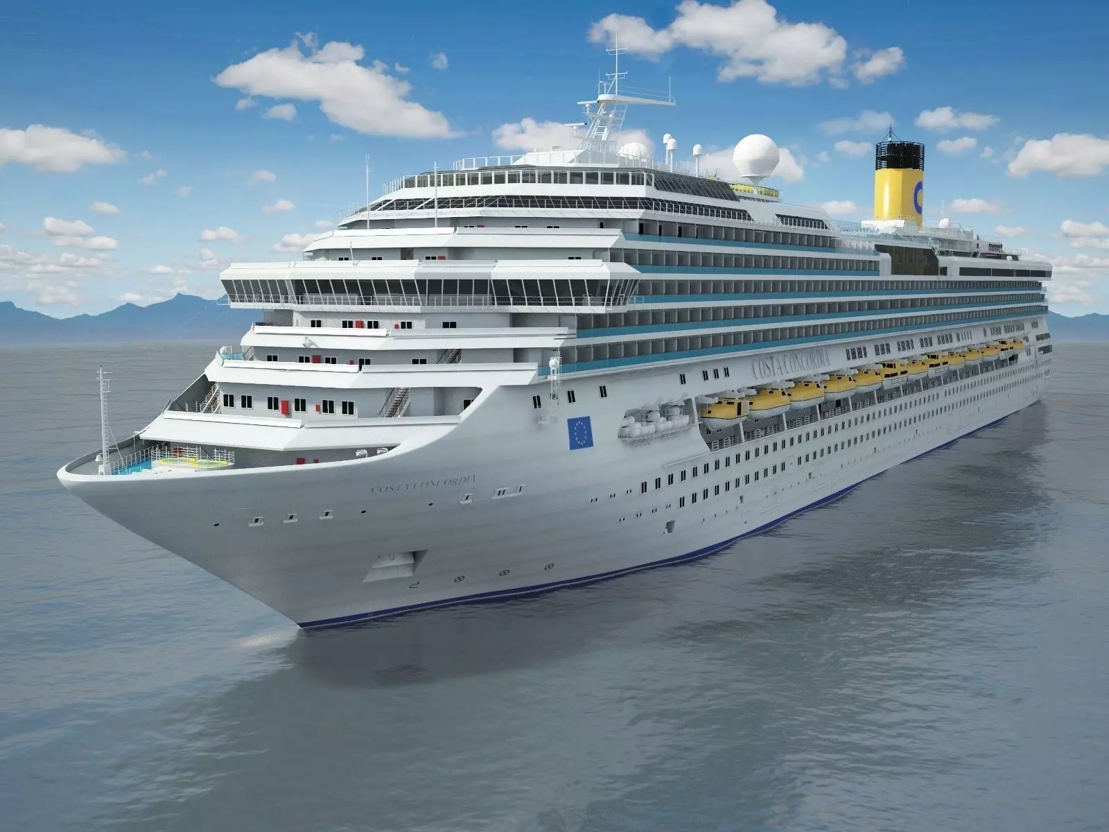 Costa Concordia cruise ship 3D model