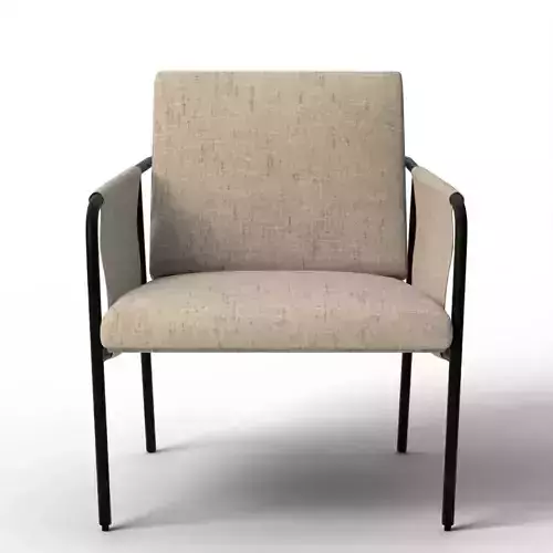 False Metal Frame Accent Chair