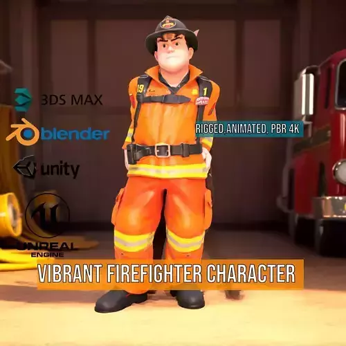 Vibrant Firefighter Character model pack