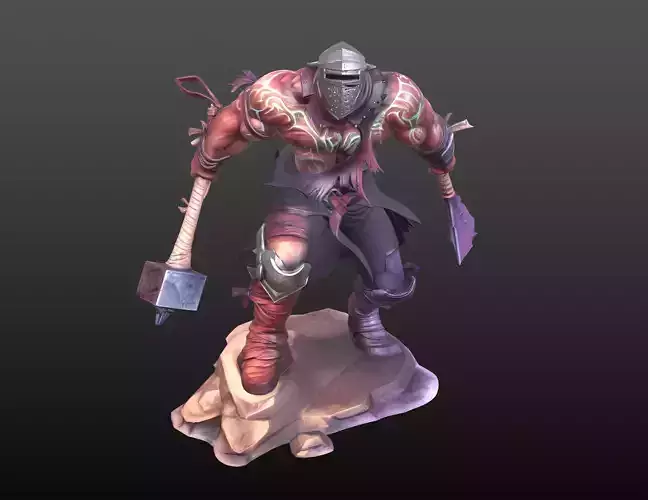 Colossal Cartoon Warrior STL