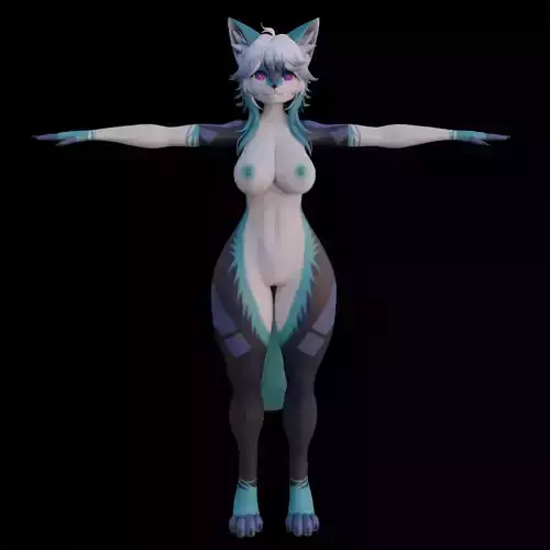 Sunny Snugglepuff VRChat Furry 3d model Avatar