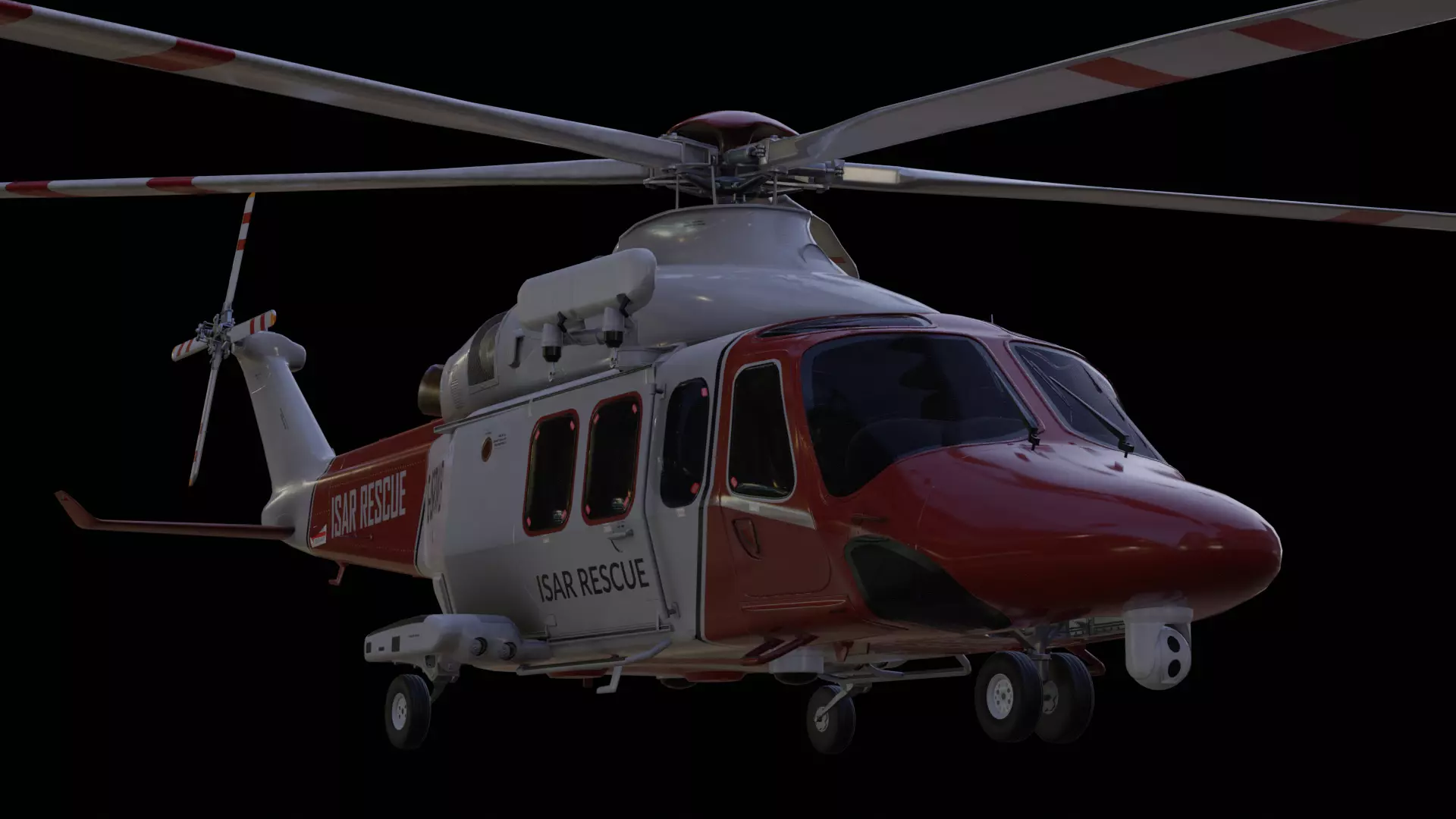 AgustaWestland AW139 Rescue - Military Low-poly 3D model