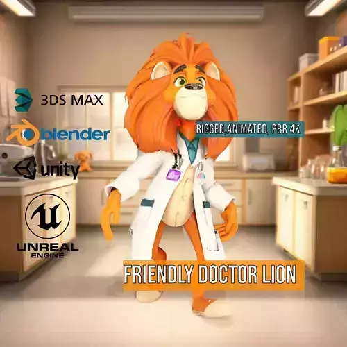 Friendly Doctor Lion model pack