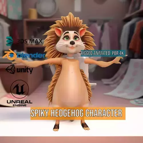 Spiky Hedgehog Character model pack