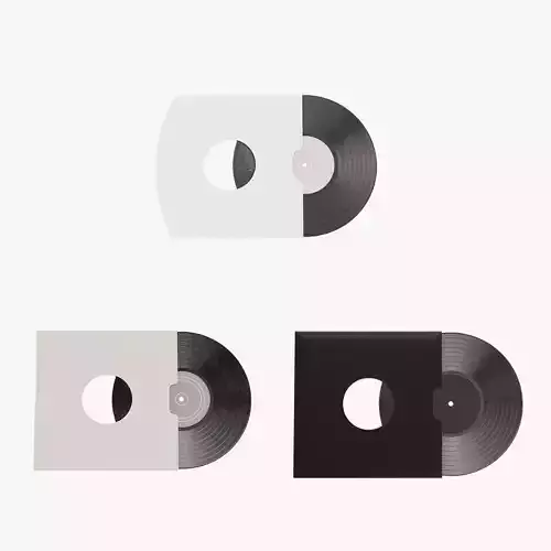 -Vinyls with Sleeves- 3D Model Collection