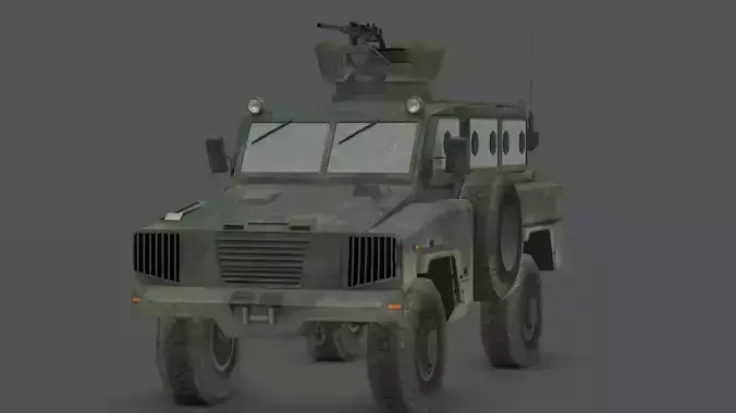 RG-31 Nyala MRAP 3D Model Mine Protected UN Peacekeeping 