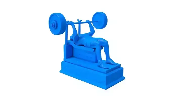 barbell trophy - barbell trophy stl -  trophy -  sports cup 