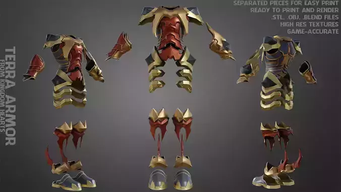 Kingdom Hearts Terra Armor for Cosplay