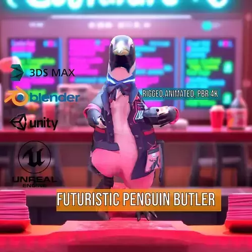 Futuristic Penguin Butler model pack