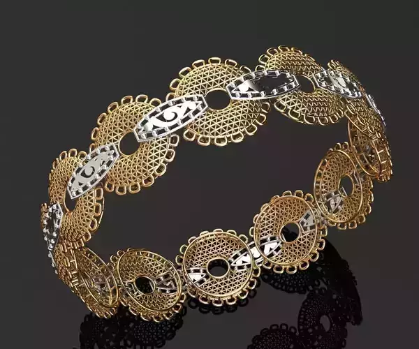 Dual Orbit Harmony Bangle 14gm