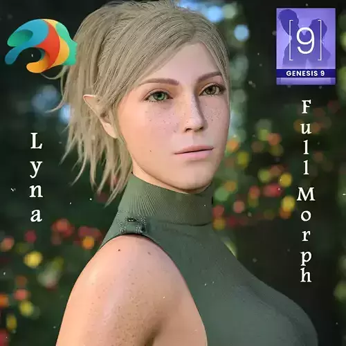 Lyna Full Elf Character for Genesis 9
