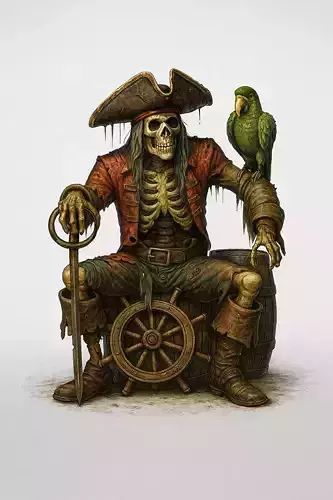 Fantasy Skeleton Pirate STL 