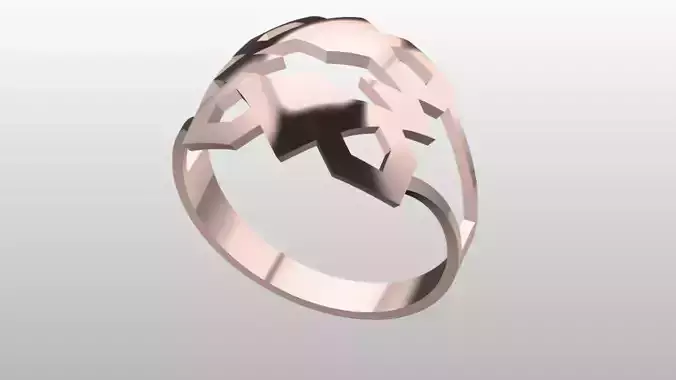 Modern Geometric Openwork Ring File Item 31