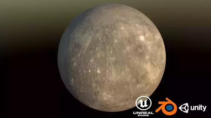 Photorealistic Mercury 3D Model