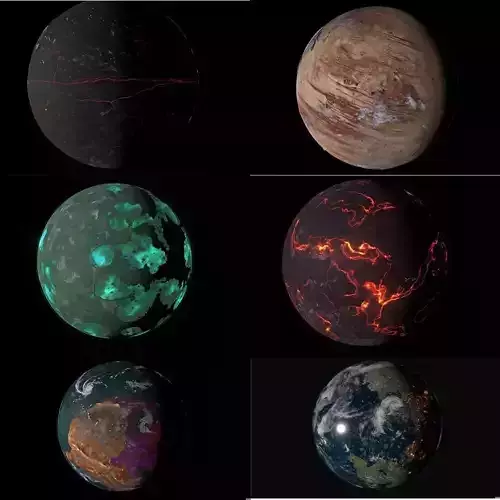 Alien Planets Pack 6 Exotic Sci-Fi Worlds
