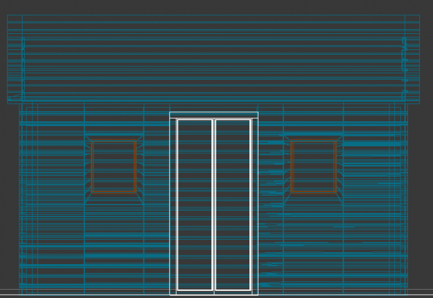 Shed wooden house Free 3D model_4