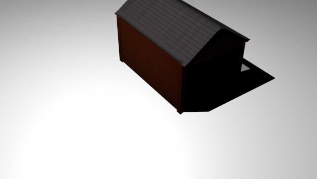 Shed wooden house Free 3D model_3