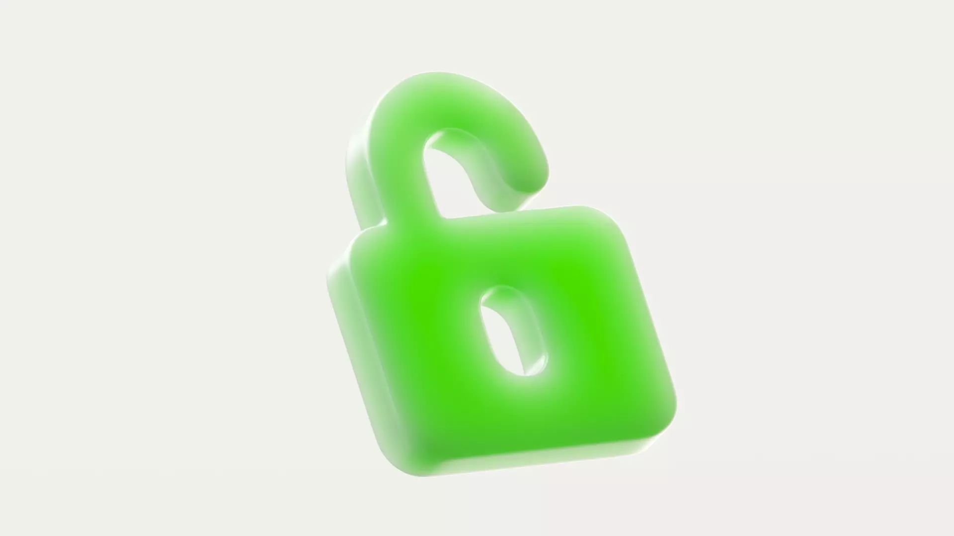 Unlock Icon 3D model