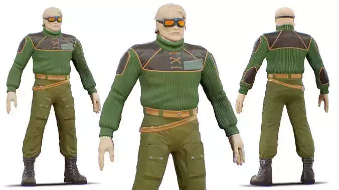 Male Military Cloth - Soldier Sweater - Rookie Man Character