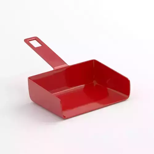 Red Flat Plastic DustPan