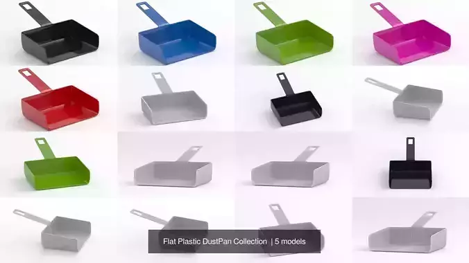 Flat Plastic DustPan Collection 