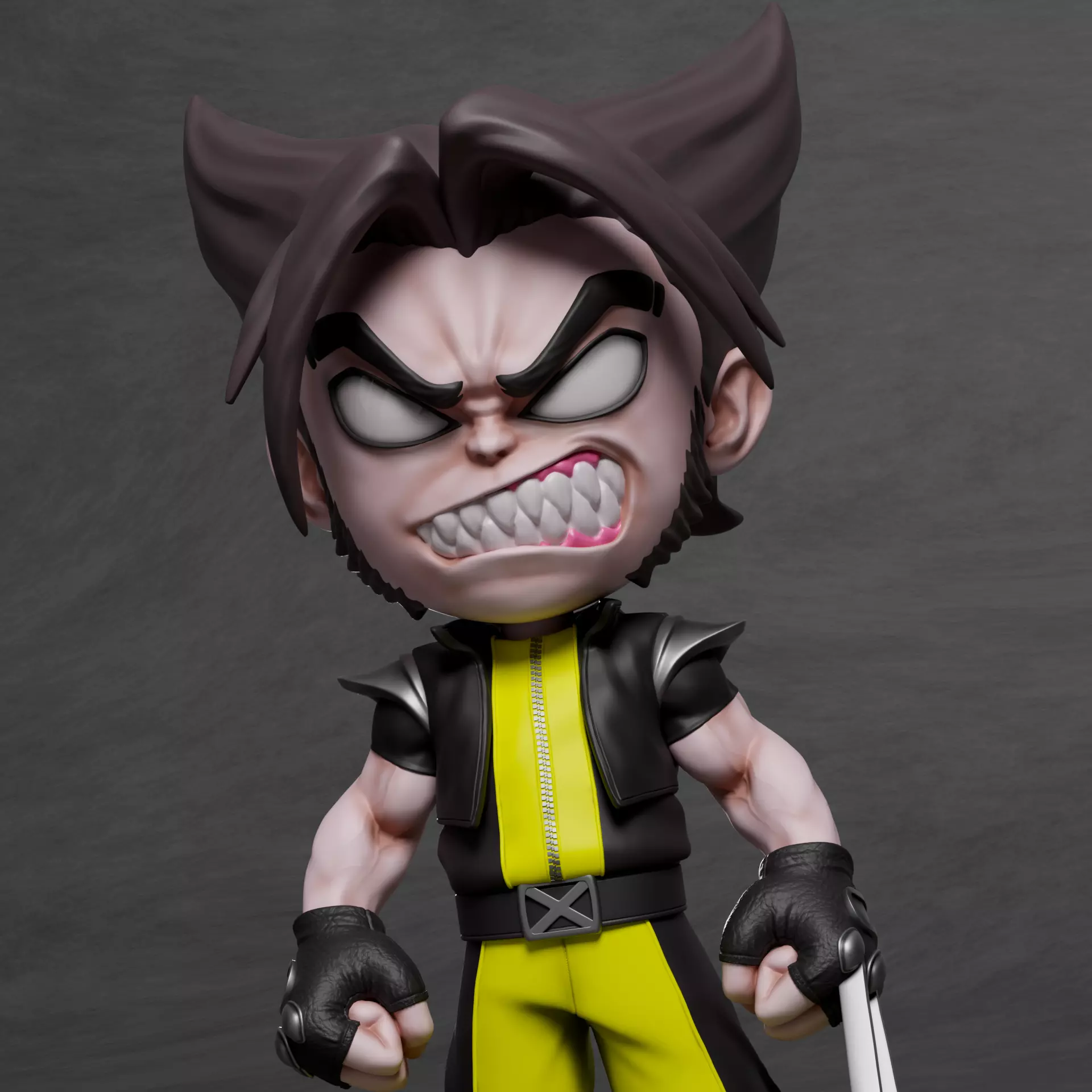 Wolverine - Stylized 3D print model