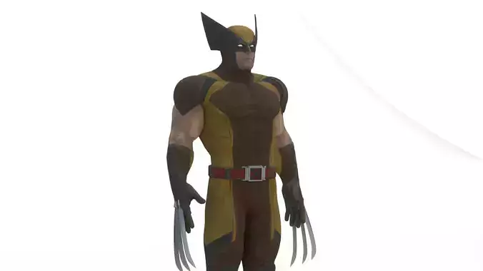 Wolverine 3D Model X-Men Comic Inspired Fully Rigged  Game Ready
