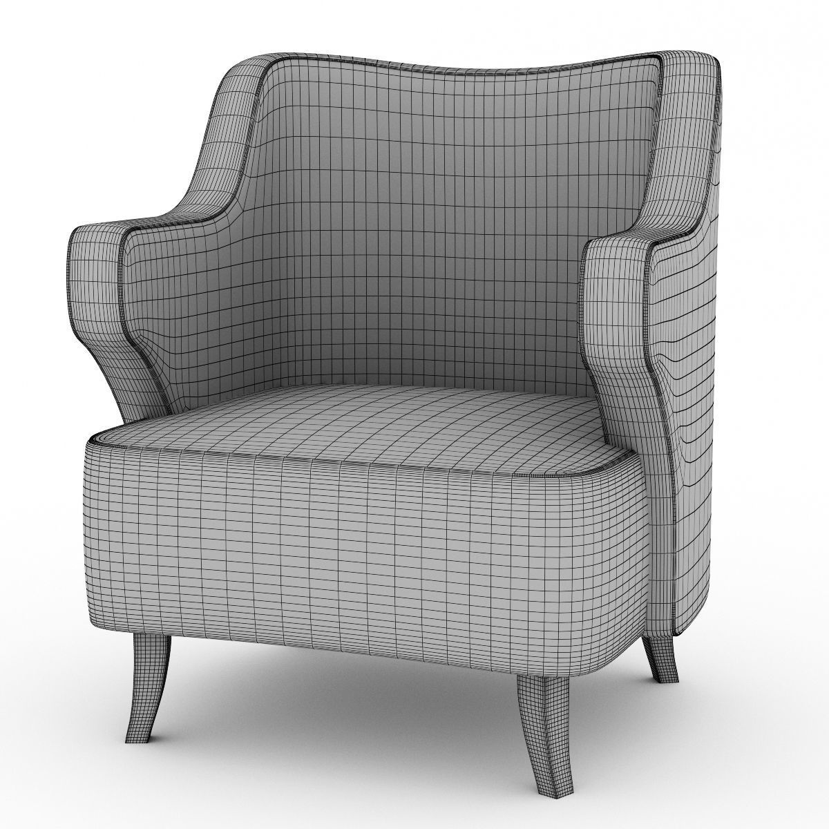 Armchair brabbu 3D model_2