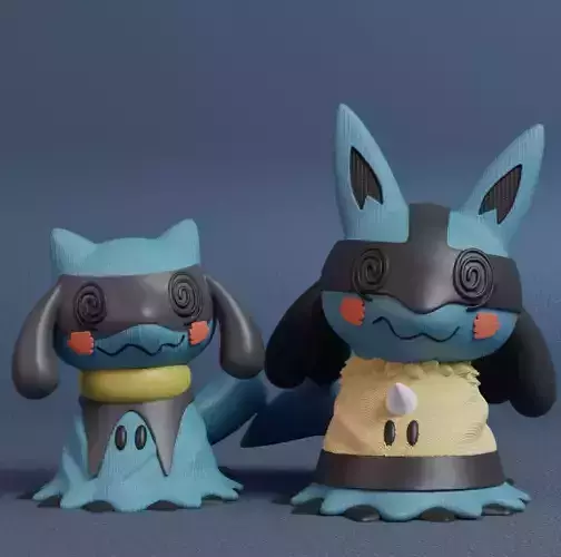 Pokemon - Mimikyu Riolu and Lucario