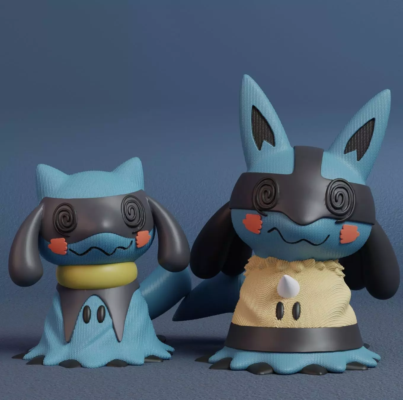Pokemon - Mimikyu Riolu and Lucario 3D print model