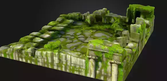 Ancient Temple Ruins Modular 3D Pack