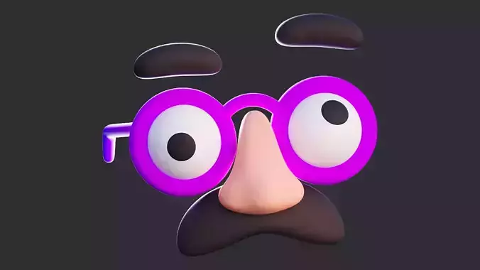 Low Poly Groucho Glasses