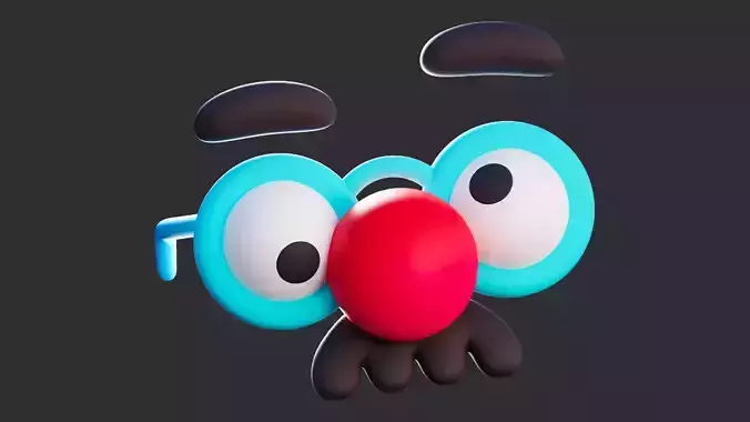 Low Poly Groucho Glasses 02