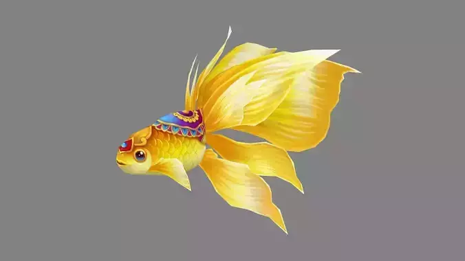 Cartoon goldfish mount