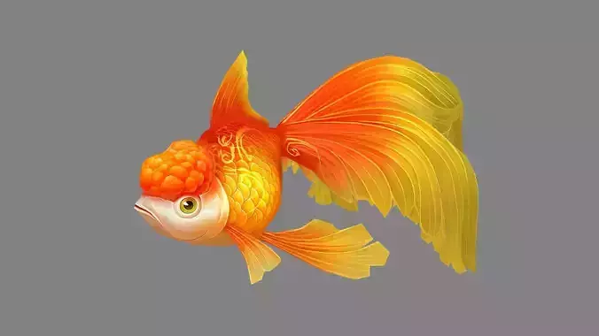 Cartoon ornamental koi fish