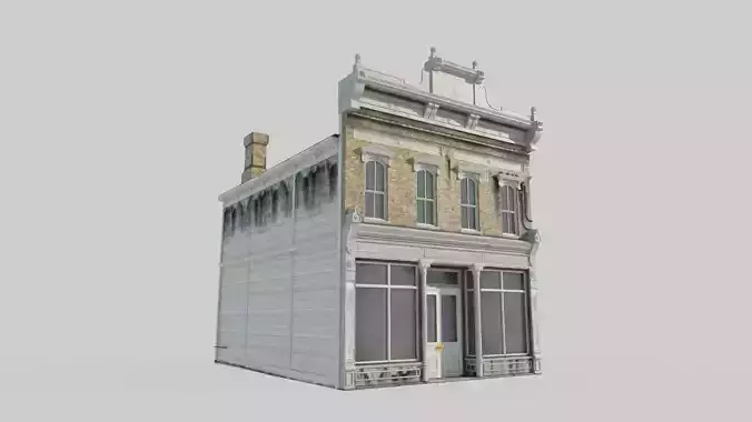 19th century urban buildings food shops