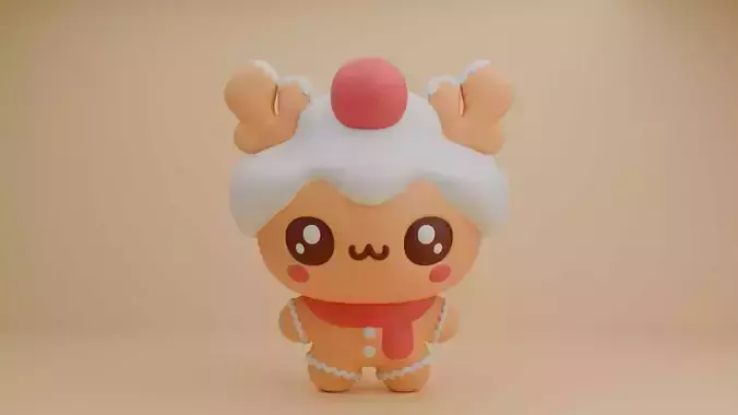 Christmas Gingerbread cookie 08 3D print model