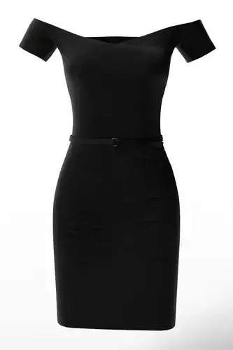 Elegant Black Off-Shoulder Dress