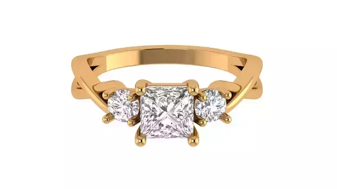 Princess Solitaire Ring