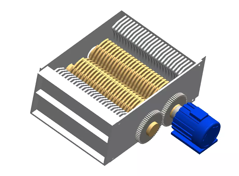 Industrial shredder 3D model