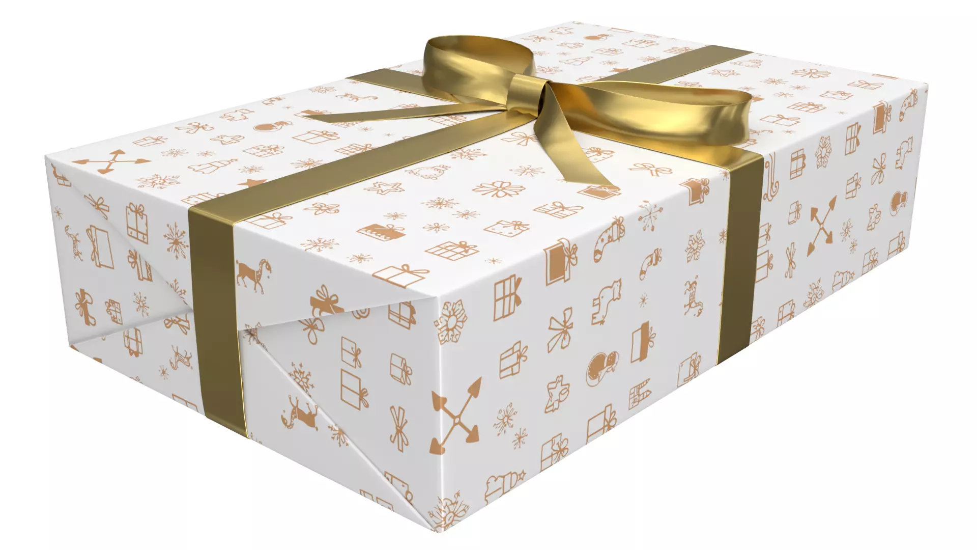 Christmas Present PBR White 11 3D model