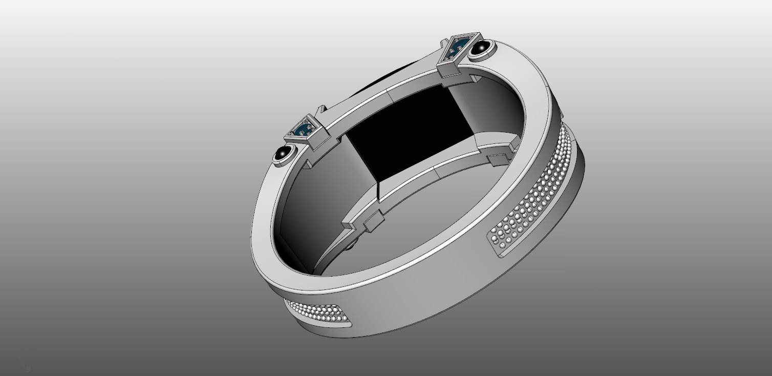 Ring for mans 1 3D print model_3